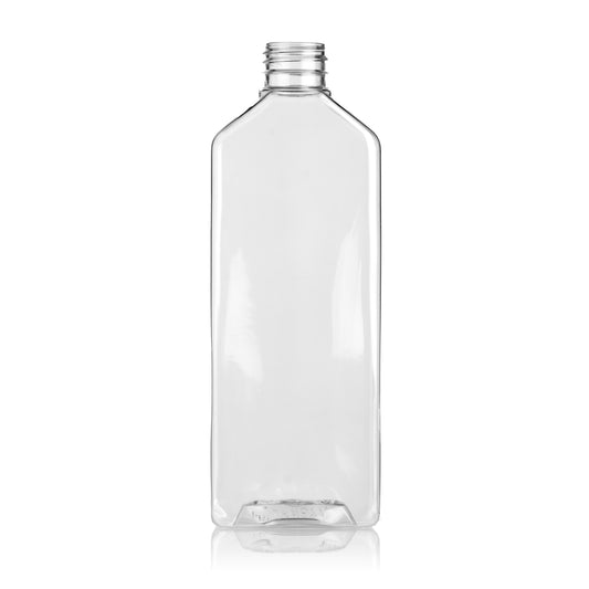 Bottle 250ml Rectangular Clear neck 24/410 (100's)