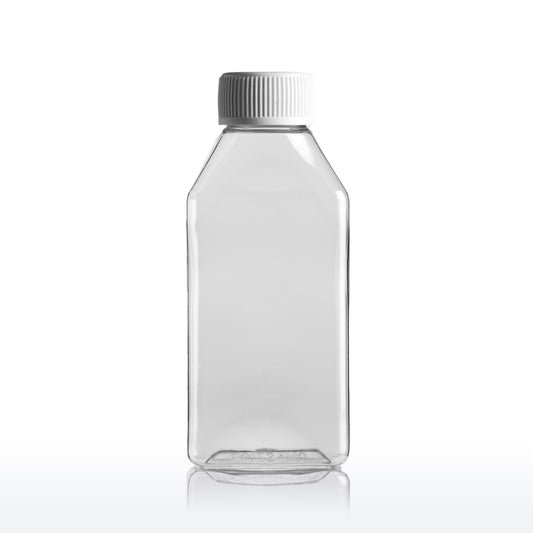 Medical Rectangular Bottle 100ml with White Screw Cap (100's)