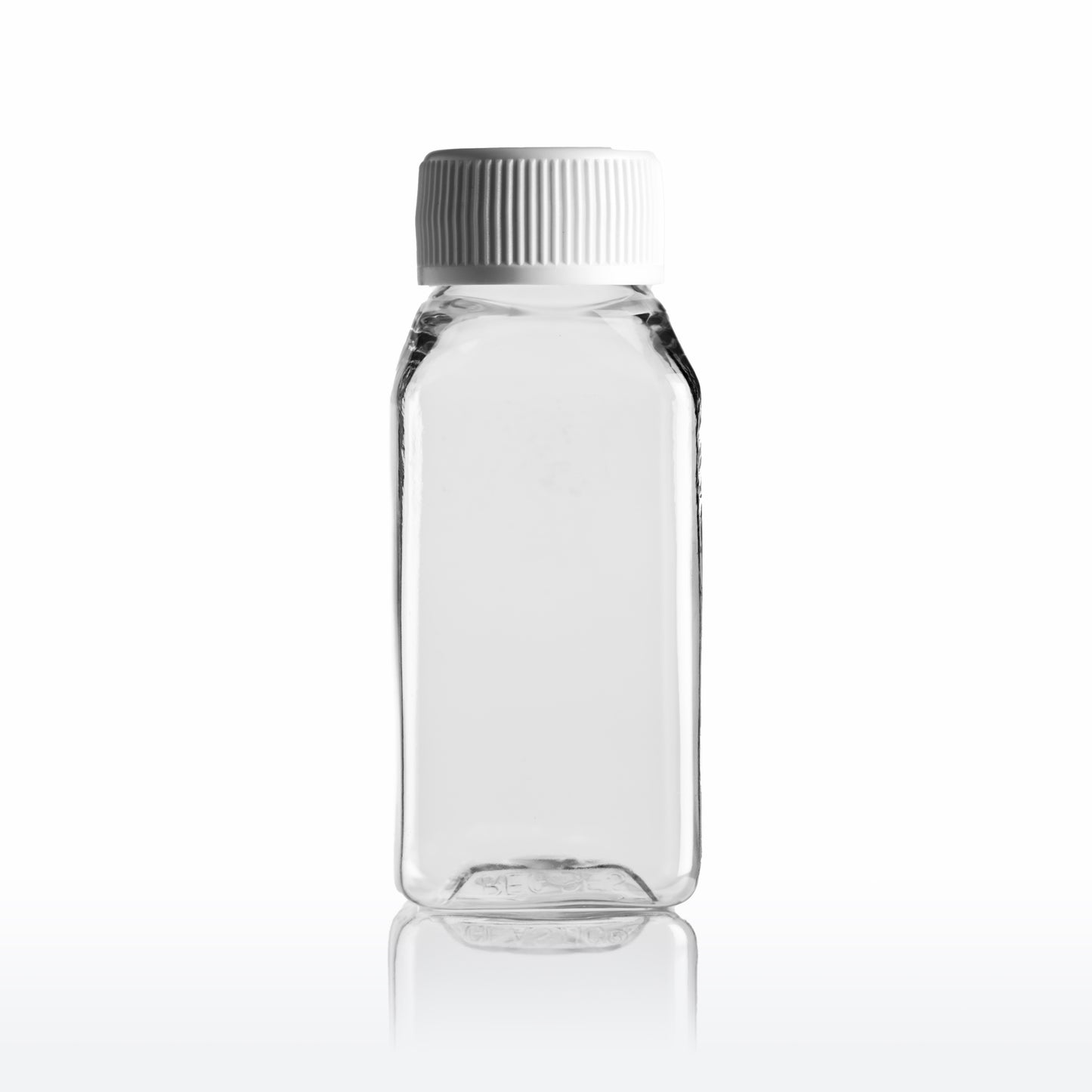 Medical Rectangular Bottle 50ml with White Screw Cap (100's)