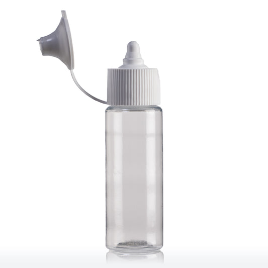 Round Clear Bottle 20ml with Dropper Cap (100's)