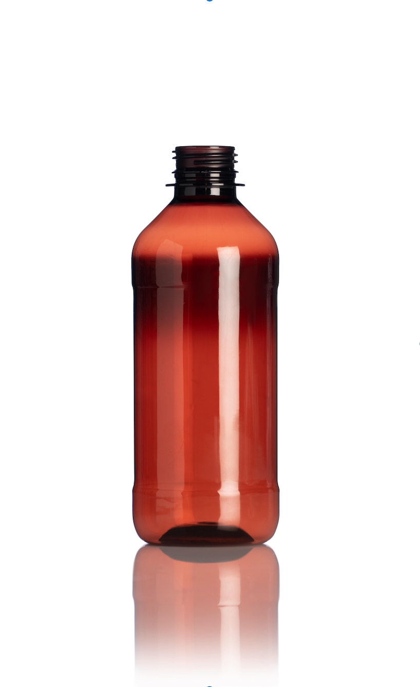 Medical Round Bottle 350ml with Screw Cap (100's)